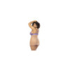 Nuisette grande taille couleur lavande et chair Verona, en dentelle et résille transparente 